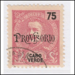 Cape Verde 1902-03 Black Overprint 75r Carmine Used Stamp A20P3F965
