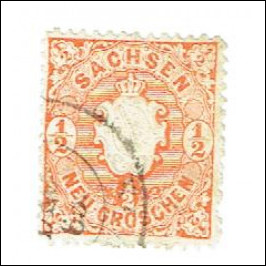 Altdeutschalnd Sachsen Mi-Nr. 15 d gestempelt 1865