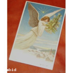 Weihnachtspostkarte - Engel unterwegs  Julepostkort - Engel på vej