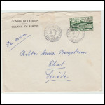 Frankreich Mi. Nr. 942 gest. Stempel des Europarates Strasbourg 18.9.1952