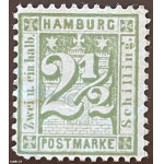 Hamburg Michel 14 I grau grün